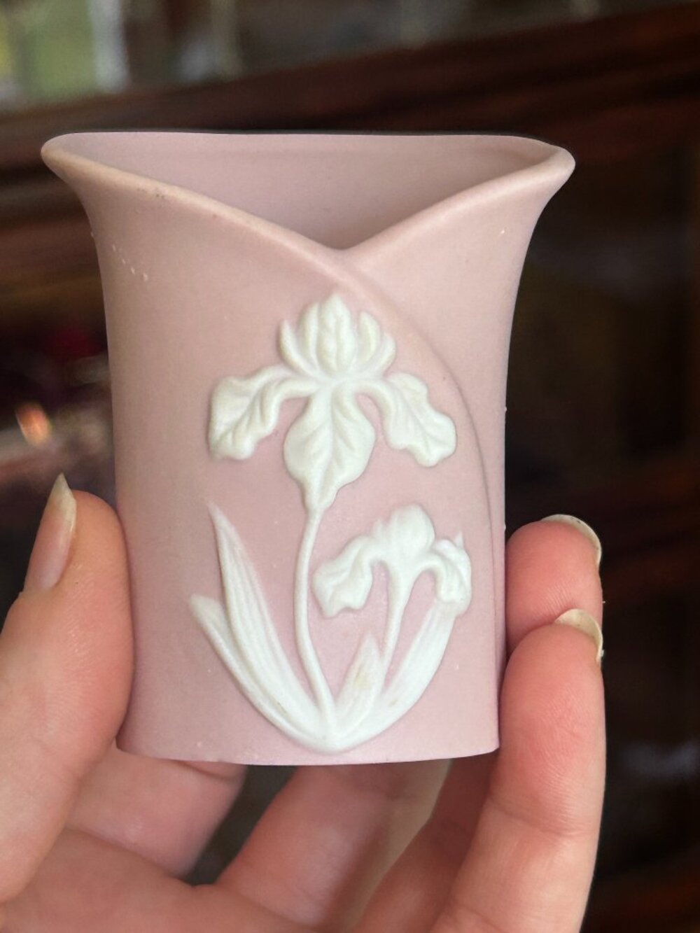 vintage wedgewood look candle holder